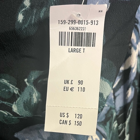 Abercrombie & Fitch Floral Black Maxi Dress with Tags - Picture 4 of 7